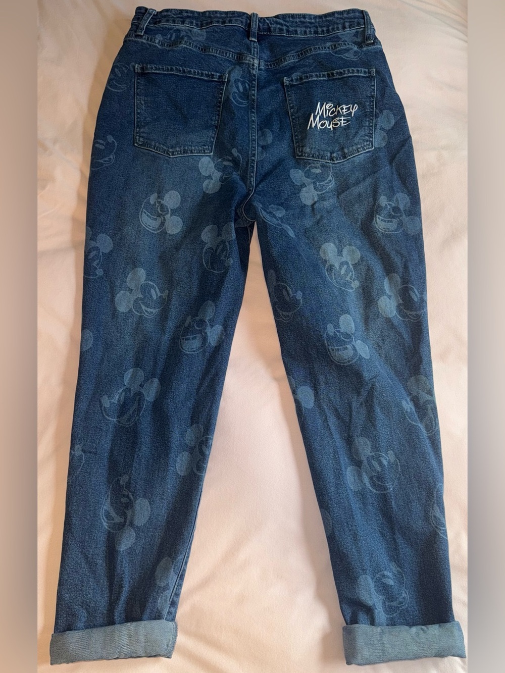 Her Universe Blue Mickey Print Mom Jeans - Picture 5 of 5